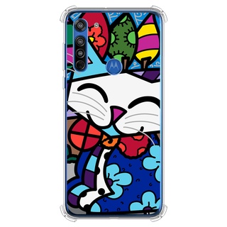 Capa para Moto G8, G8 Play, G8 Plus, G8 Power, G8 Power Lite - Gatinho | Romero Britto