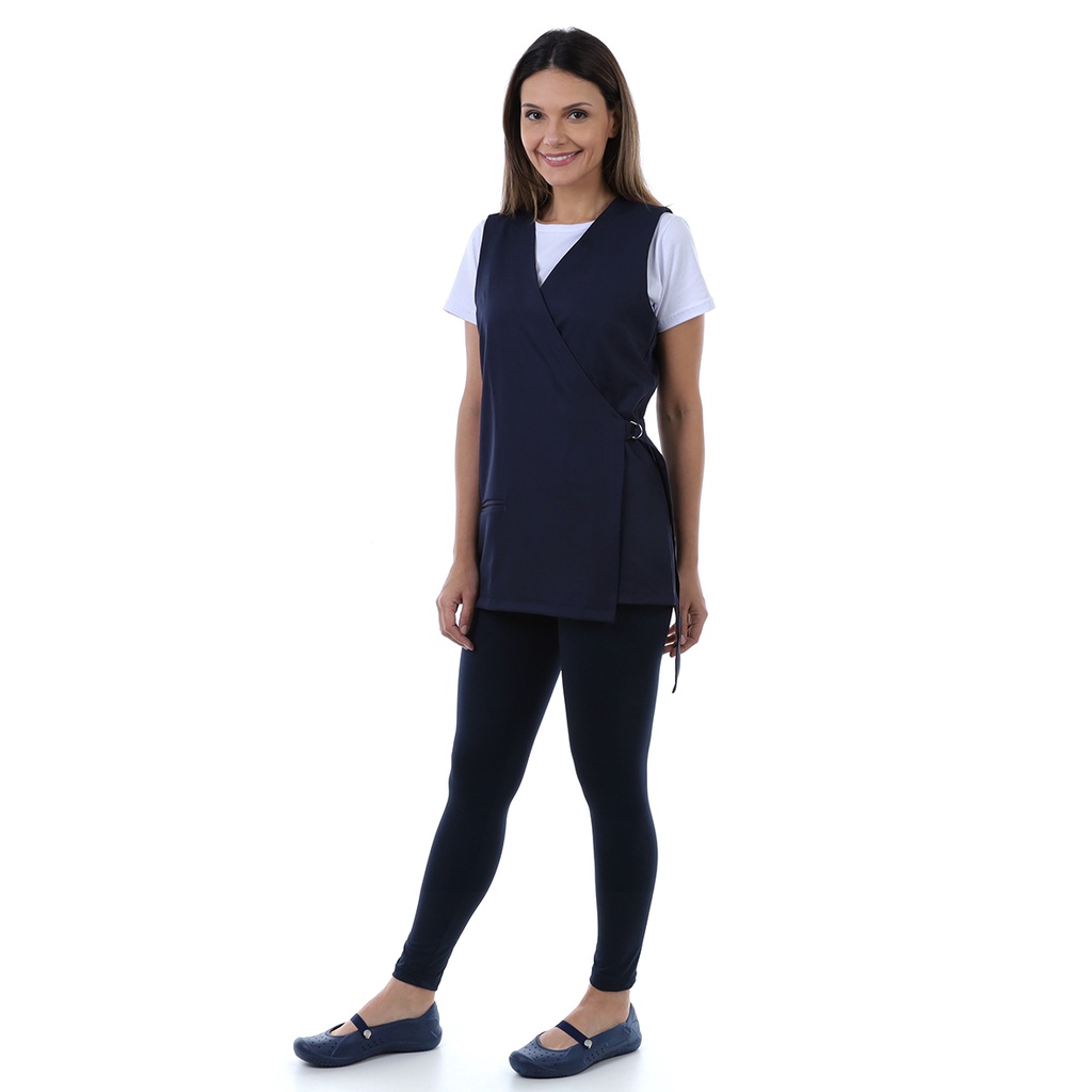 Kit 2 conjuntos Uniforme Calça legging Camiseta 100% algodão e jaleco com Fivela e Ajuste Lateral