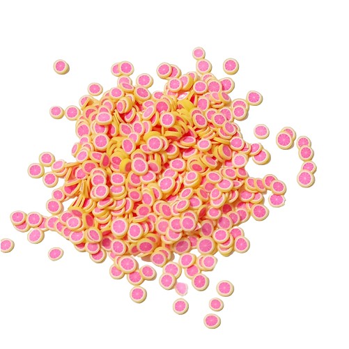 1500 UN LARANJA PINK DE FIMO FATIADO PACOTE COM 30 GRAMAS