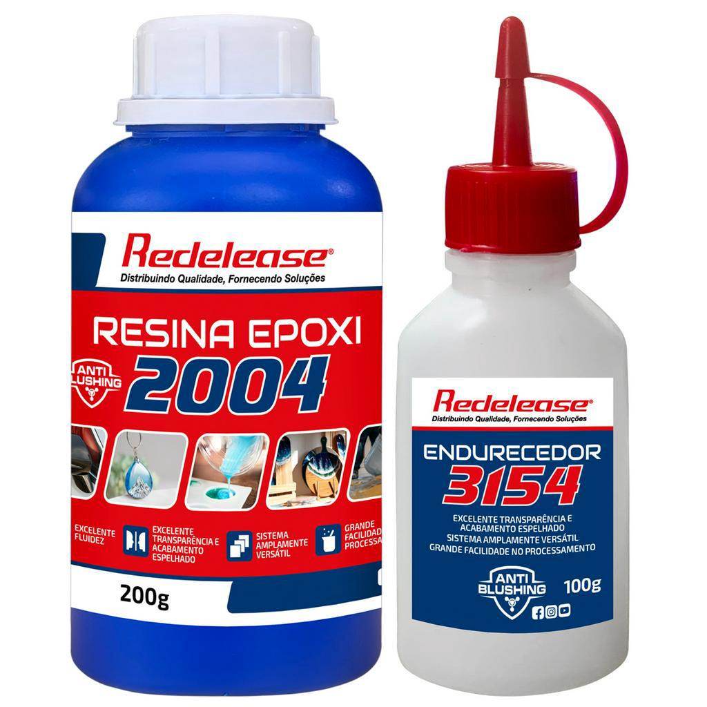 Resina 2004 Epoxi Transparente De Baixa Viscosidade Com Endurecedor 3154 [0,300 Kg]