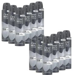 Kit 12 Desodorantes Dove Men+Care Antitranspirante Aerossol Sem Perfume 150ml
