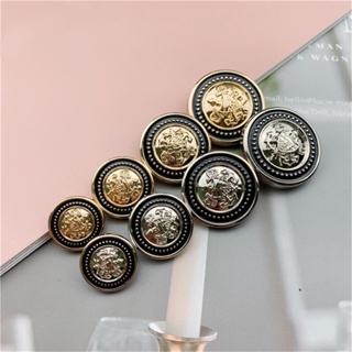10 Peças/Lote Moda Botão De Metal Redondo Para Roupas Estilo College Terno Blusão Casaco Embelezamento 20mm Snap Botões em Oferta na Shopee
