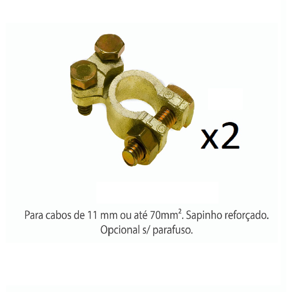 Kit 02 Terminal Bateria Sapinho Reforçado Elb0011