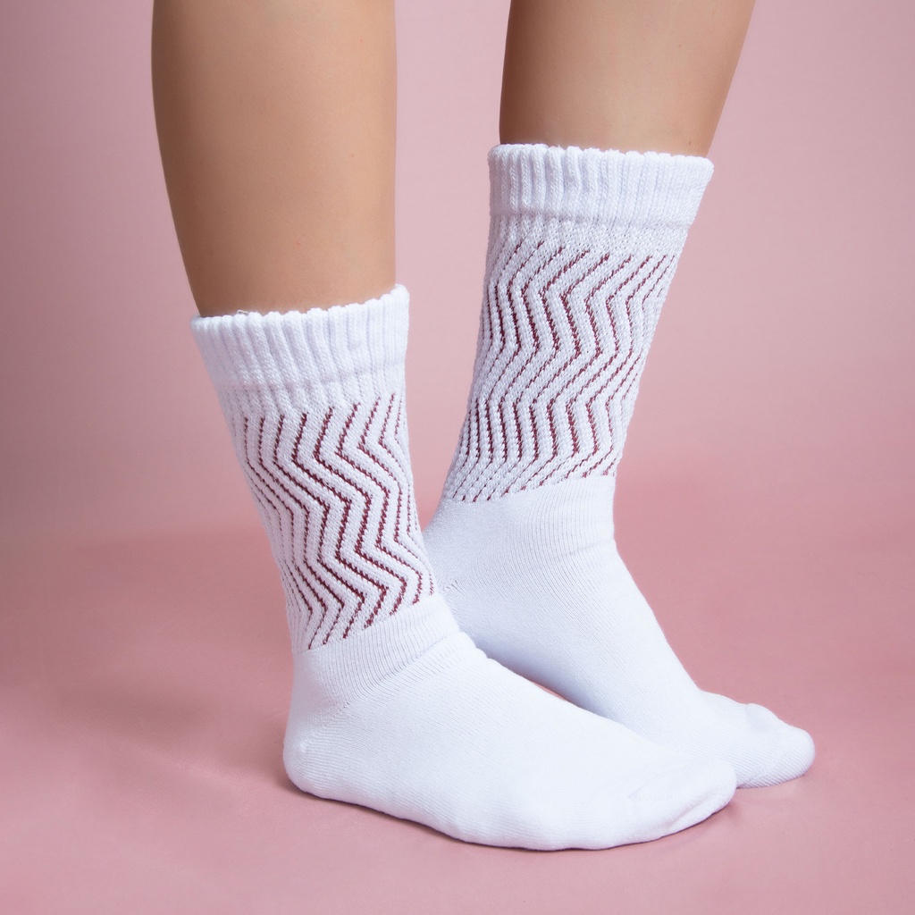 Meião Feminino Fitness Esportes Meia Aeróbica Cano Alto Academia 1 Par