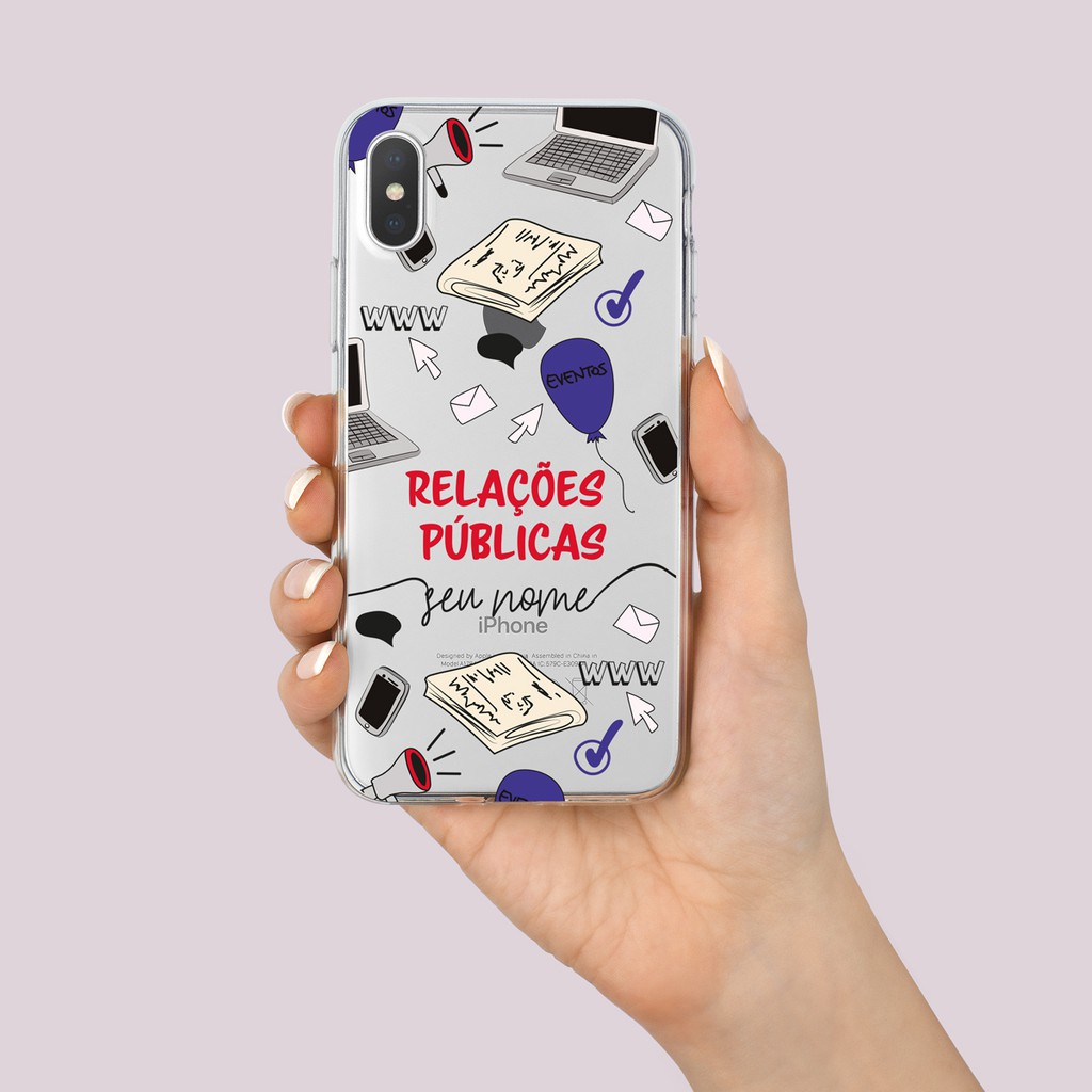 Capa Capinha de Celular Personalizada com sua Profissão - Relações Públicas
