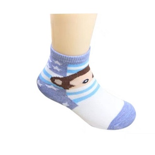 Kit 3 pares de meia infantil antiderrapante bebê (0-6mes/6-12 mes/12-18mes/18-24 mes/0-2 anos/2-4ano/4-6ano/6-8ano) menino e menina sortido