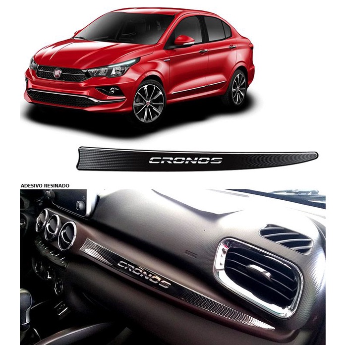 Adesivo Emblema Para Painel Fiat Cronos Resinado Decorativo