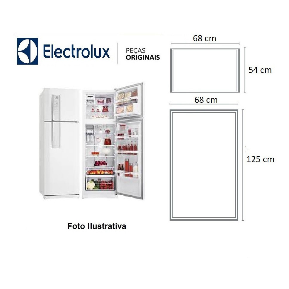 Jogo De Borracha De Geladeira Eletrolux Df52 Encaixe