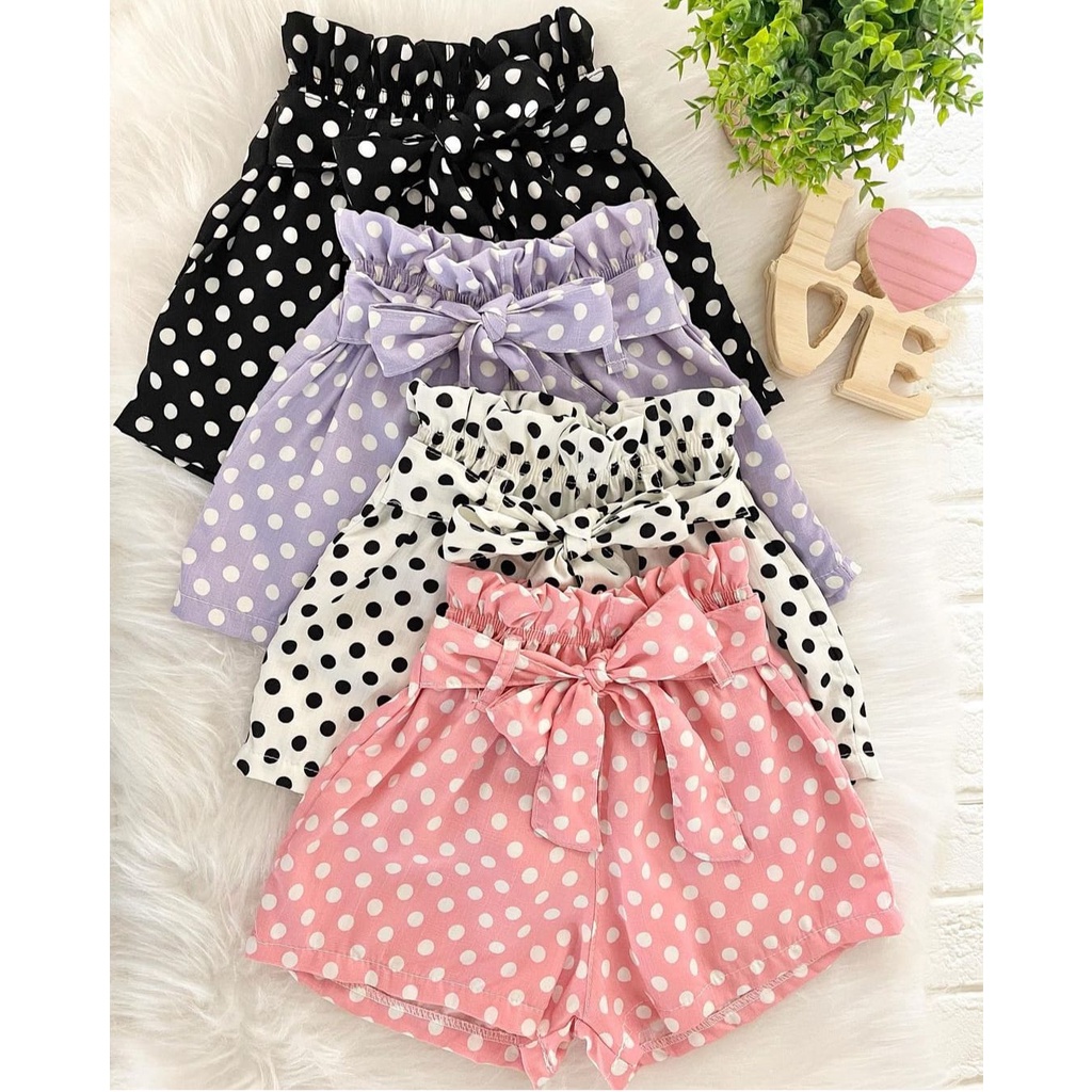 Short infantil blogueirinha para menina po\u00e1 2-4-6-8-10 anos | Shopee Brasil