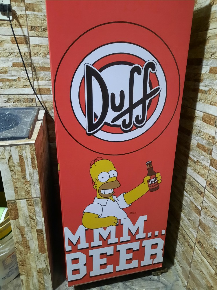 Adesivo Para Geladeira Simpsons Duff Homer Para Envelopament Shopee Brasil