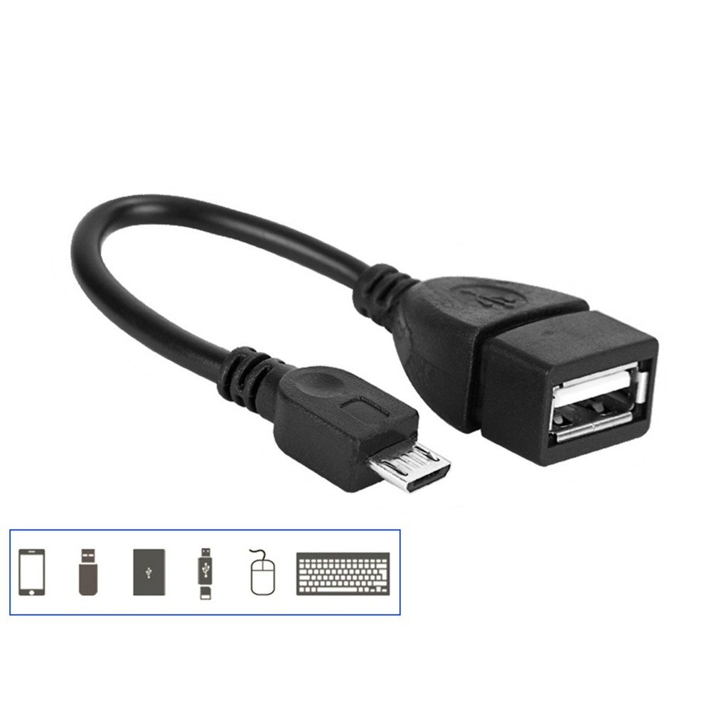 Kit 10 Cabo Adaptador Otg Usb Micro-USB V8 Pen Drive