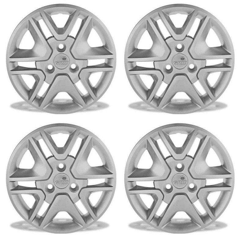 Jogo Calota Grid Kwid 2018 2019 2020 Aro 14 Cubo Padrão Fixação Por Parafuso 877CP-PTA-U