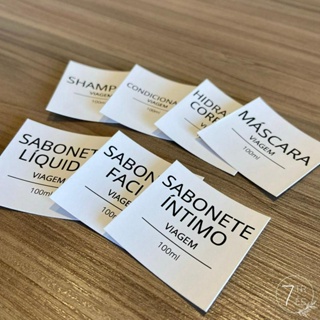Etiqueta para frasco de viagem 100ml em Oferta na Shopee