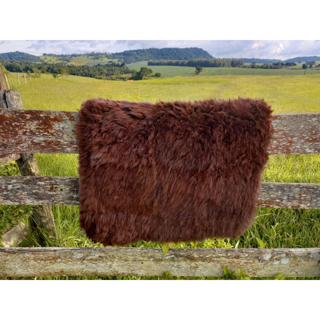 2 Pelego Grande Forrado Marron Natural arreio céla cavalo confortavel - Bmt REF:02SL