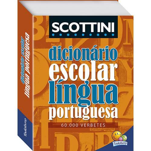 Scottini - Dicionário Escolar da Língua Inglesa - 60.000 Verbetes (Capa Plástica)
