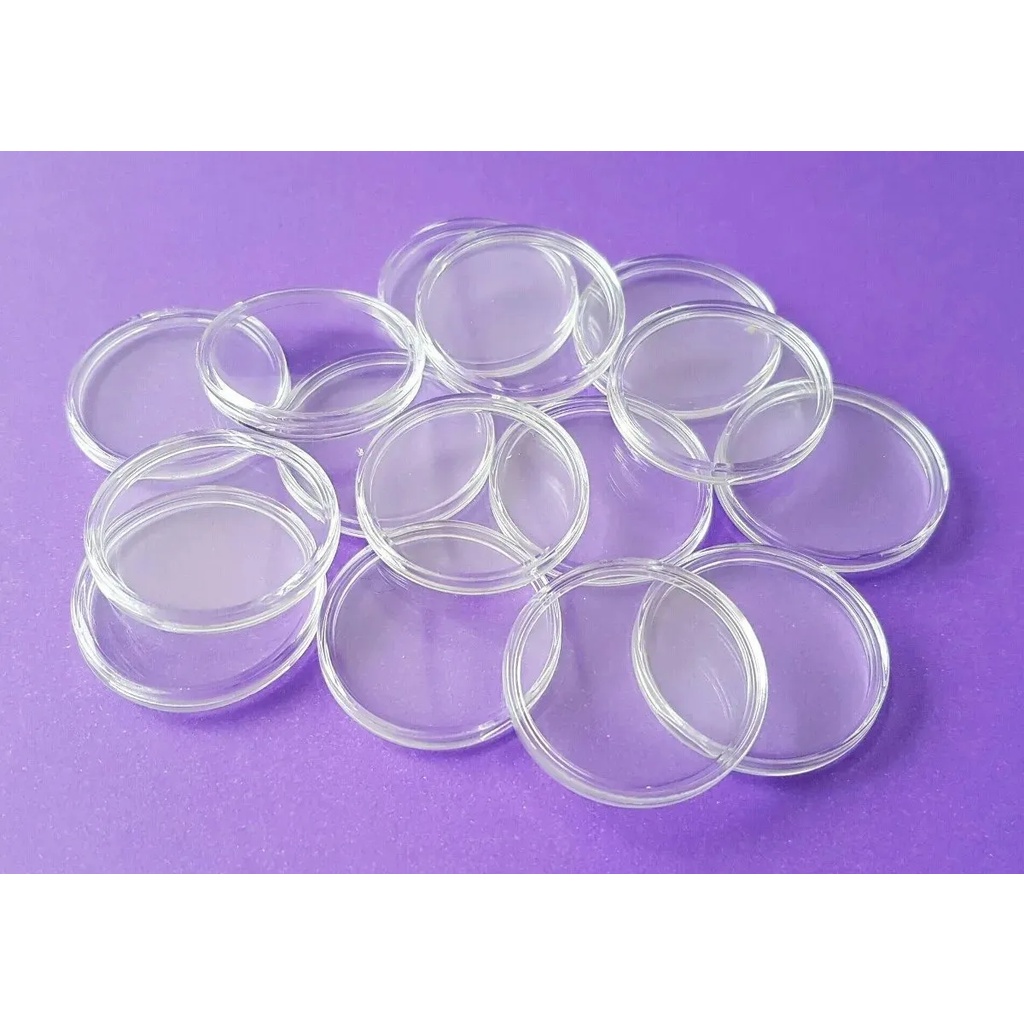 50 Cápsulas De Acrílico 27mm Para Moeda De 1 Real Olimpíadas