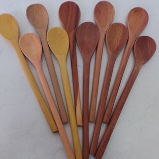 COLHER DE PAU (MADEIRA)KIT C/10 Aprox 32cm Revenda atacado