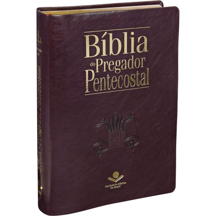 Bíblia do Pregador Pentecostal | ARC Capa Luxo Vinho