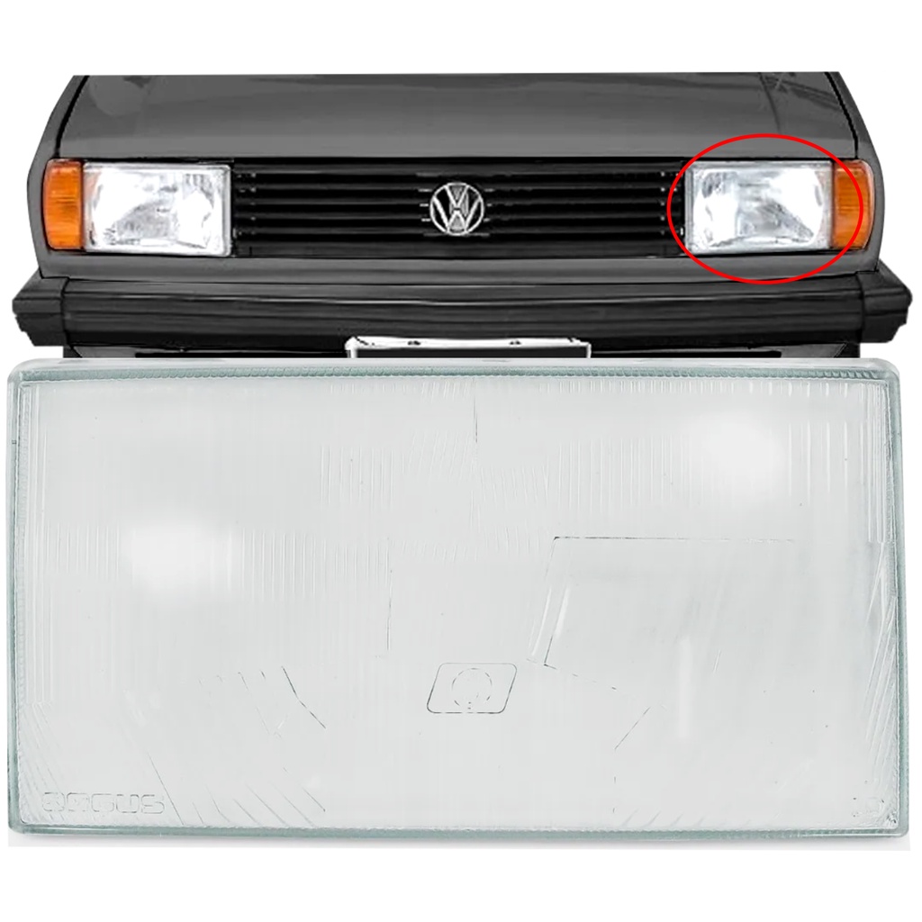Lente Farol Voyage 1982 1983 1984 1985 1986 Voyage Gol 1985 1986 Vidro Lado Esquerdo