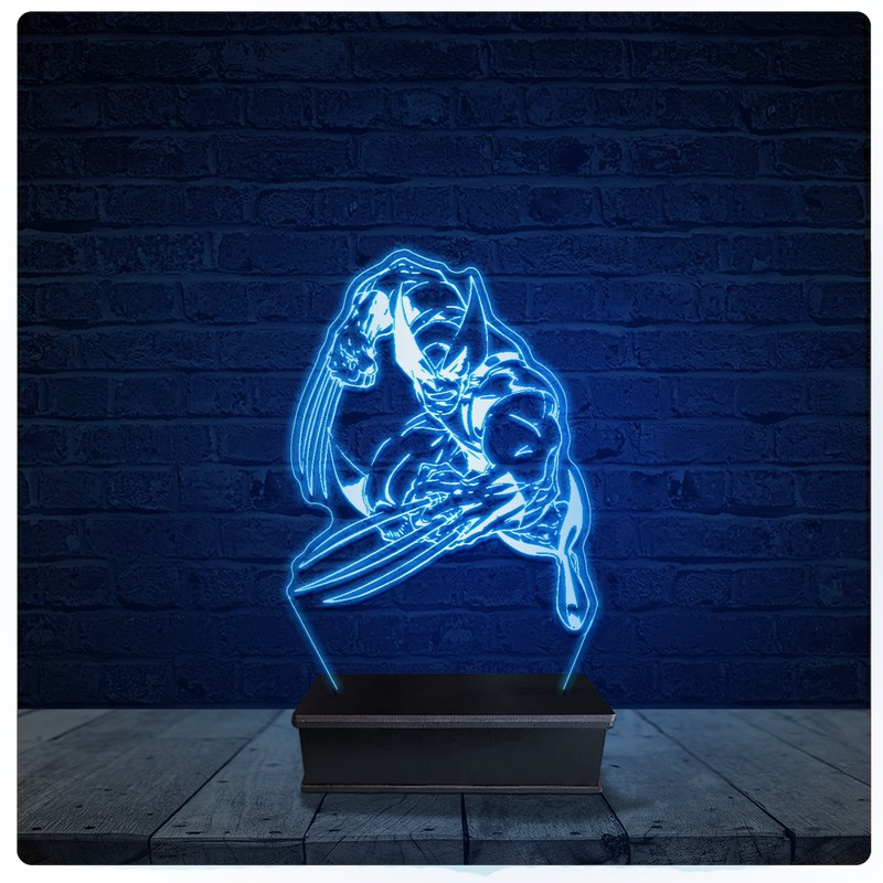 Luminária Led Acrilico Abajur - Wolverine X-Men Marvel 10
