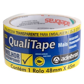 Fita para Empacotamento Transparente 48mm x 45m Adelbras