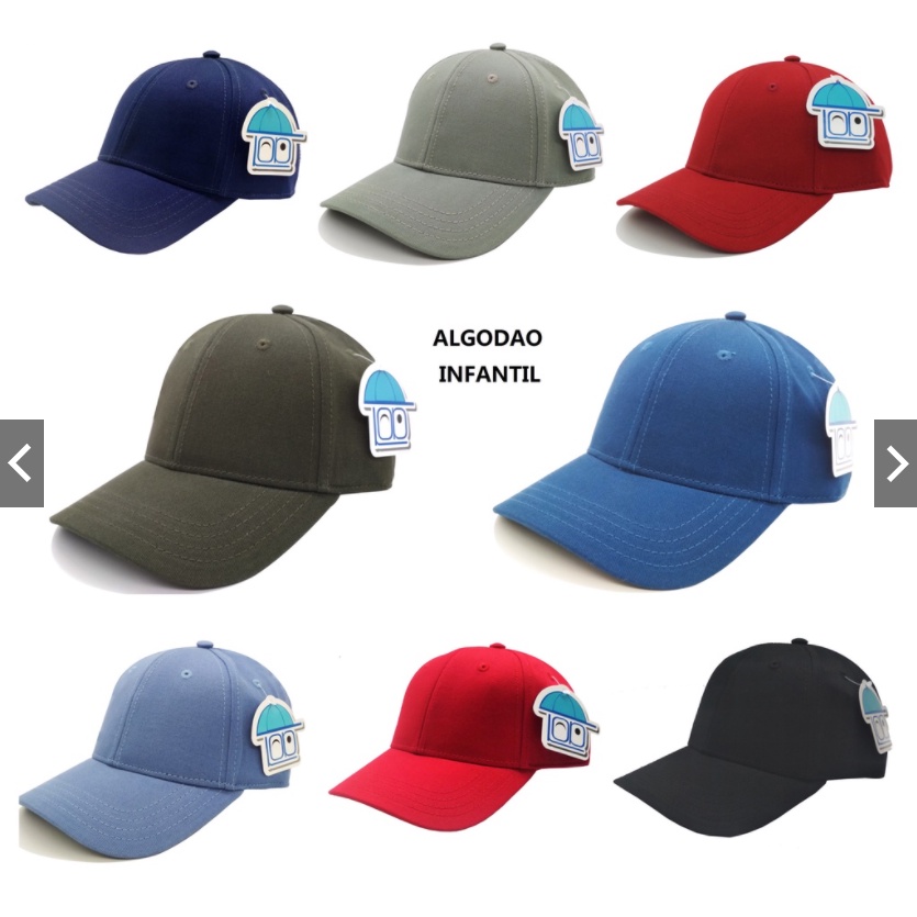 Boné Infantil Liso Algodão Aba Curva  Leopard Original presente de aniversári K011F em Oferta na Shopee