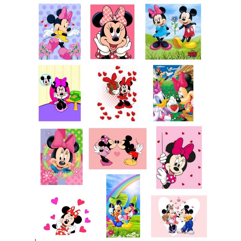 Adesivo Mickey Cartela com 12 Md: 6x5 á prova d'água temos á pronta entrega chega rapidinho