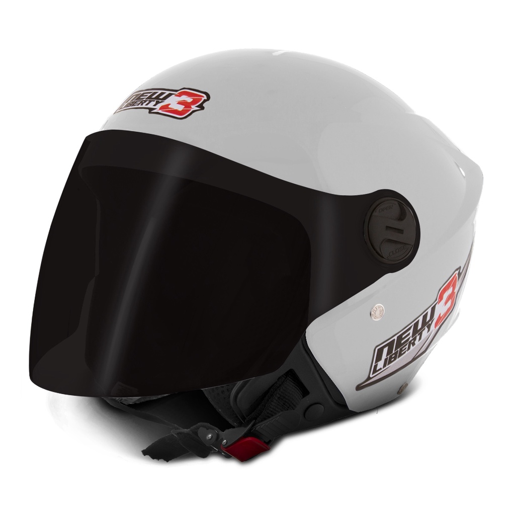 Capacete New Liberty Tree Com Viseira Fumê Aberto Branco Pro Tork Barato Tamanhos 56 58 60 em Oferta na Shopee