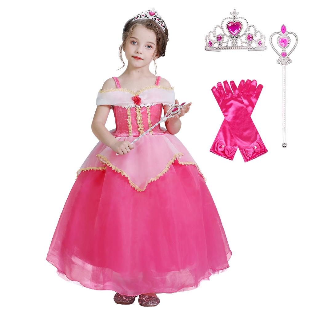 vestido da bela adormecida infantil