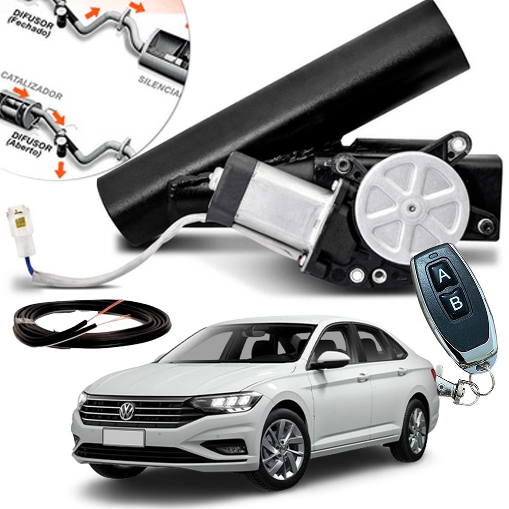 Difusor De Escapamento Esportivo Preto Volkswagen Jetta