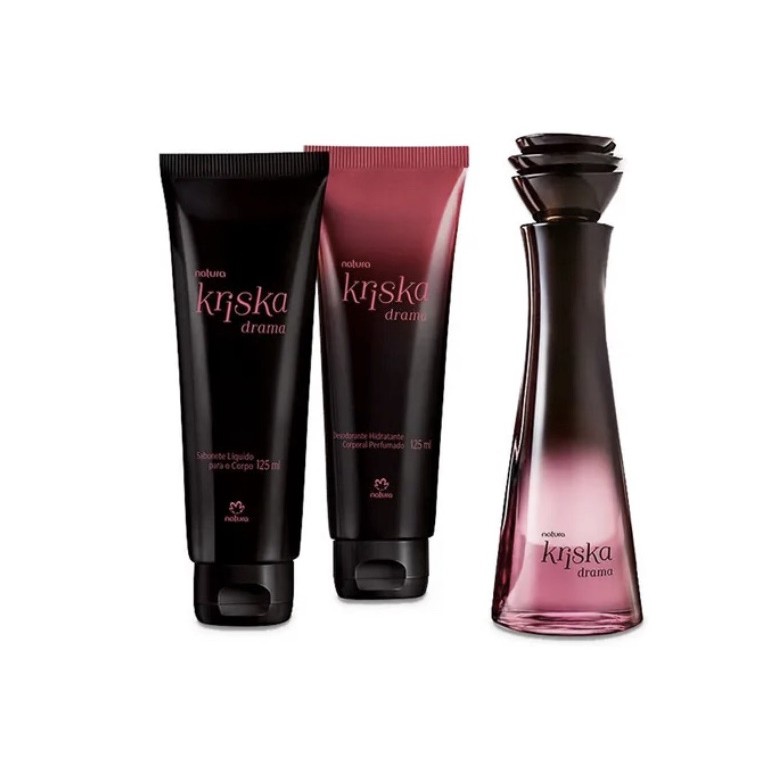 Presente Natura Kriska Drama - Perfume Feminino, Sabonete Liquido e  Hidratante Corporal Perfumado | Shopee Brasil