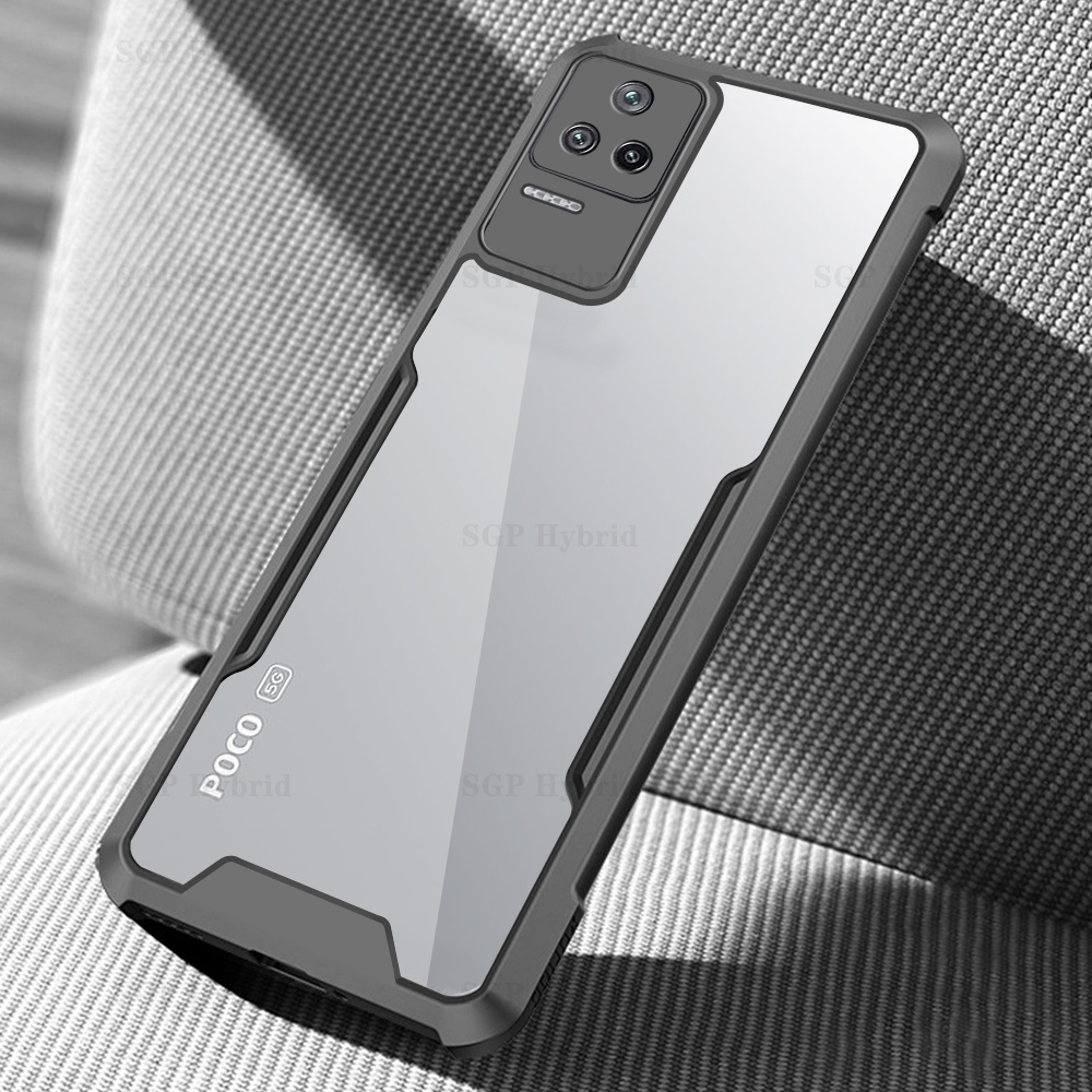Capa Resistente De Acrílico Transparente Anti-Outono Para Xiaomi Poco ...