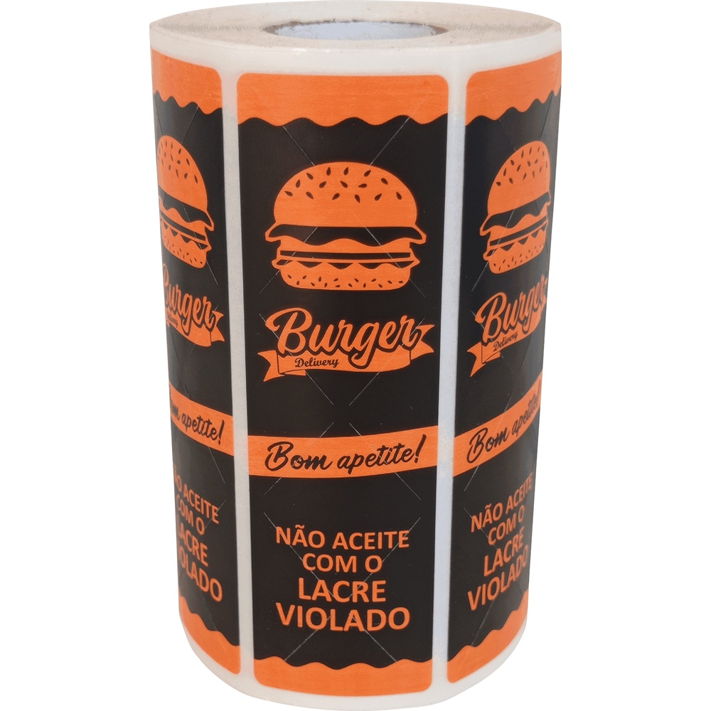 LACRE SEGURANÇA DELIVERY HAMBURGUER, 1.000 LACRES 10X3 Cm, OBA MEU PEDIDO CHEGOU, IFOOD, 99 FOOD, UBER EATS ... em Oferta na Shopee