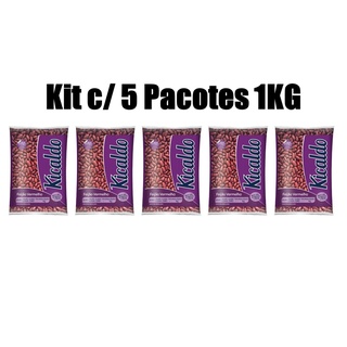 Kit 5 Pacotes Feijão Vermelho - 1kg - Kicaldo