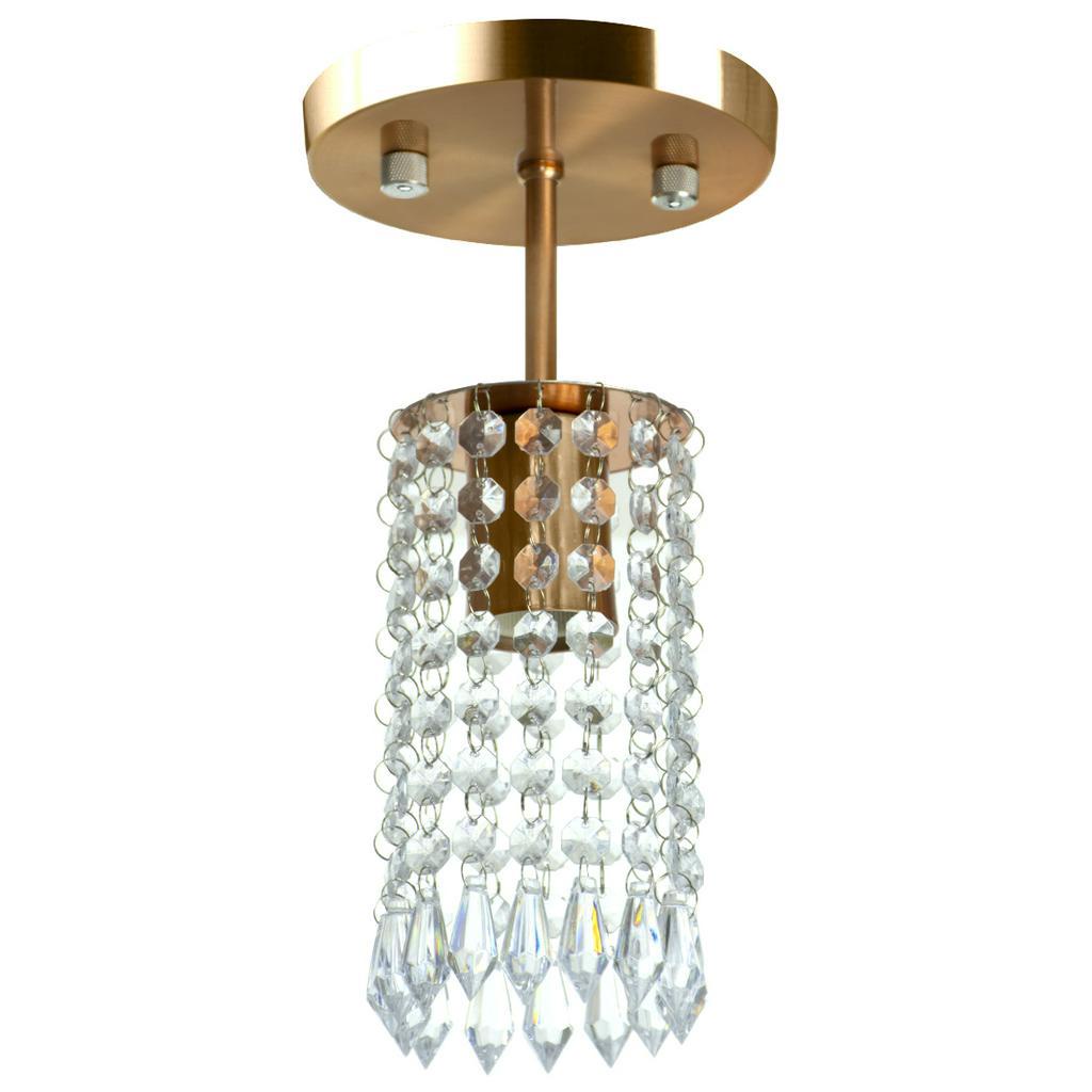 Lustre Clearcrillic Cristal Acrilico Redondo Cobre em Oferta na Shopee