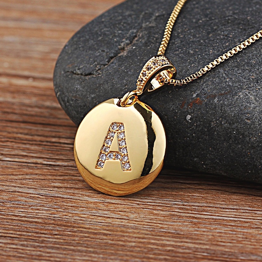 Alta Qualidade Mulheres Garotas Inicial Carta Colar Ouro 26 Cartas Colares De Charme Pingentes Cobre CZ Joias Pessoal em Oferta na Shopee