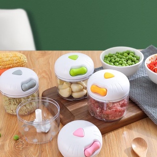 Mini Triturador Processador de Alimentos Manual para Cozinha com 3 lâminas