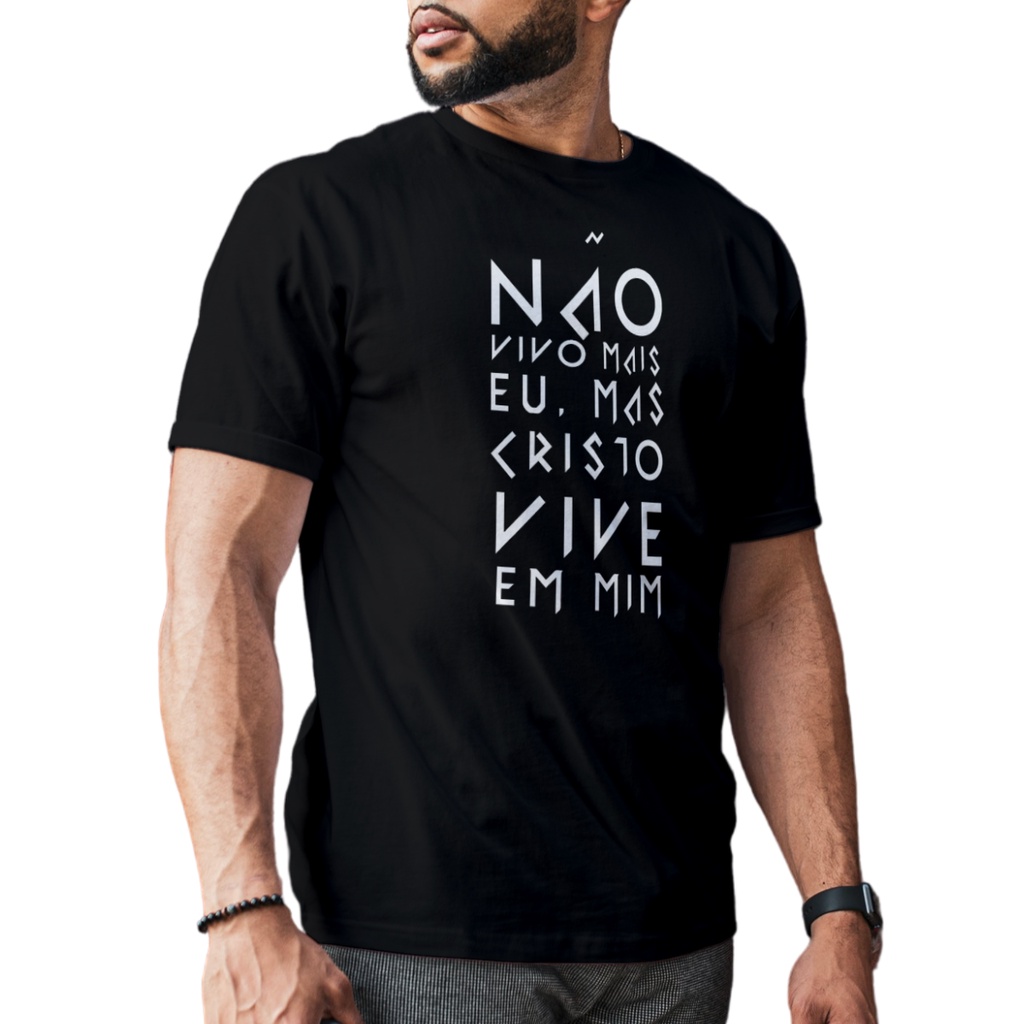 Camiseta Evangélica Cristã Versículos Bíblicos Blusa Confie em Deus  Versículo Cor:Azul;Tamanho:GG