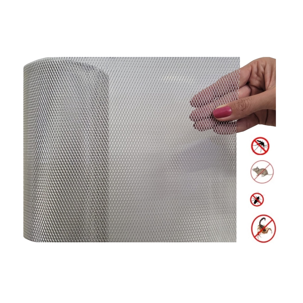 Tela Alumínio Expandido 50x100cm Para Ralos, Anti Insetos em Oferta na Shopee