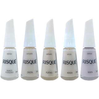 Kit Esmalte Risque P/ Francesinha C/ 5 Un de 8 ml em Oferta na Shopee