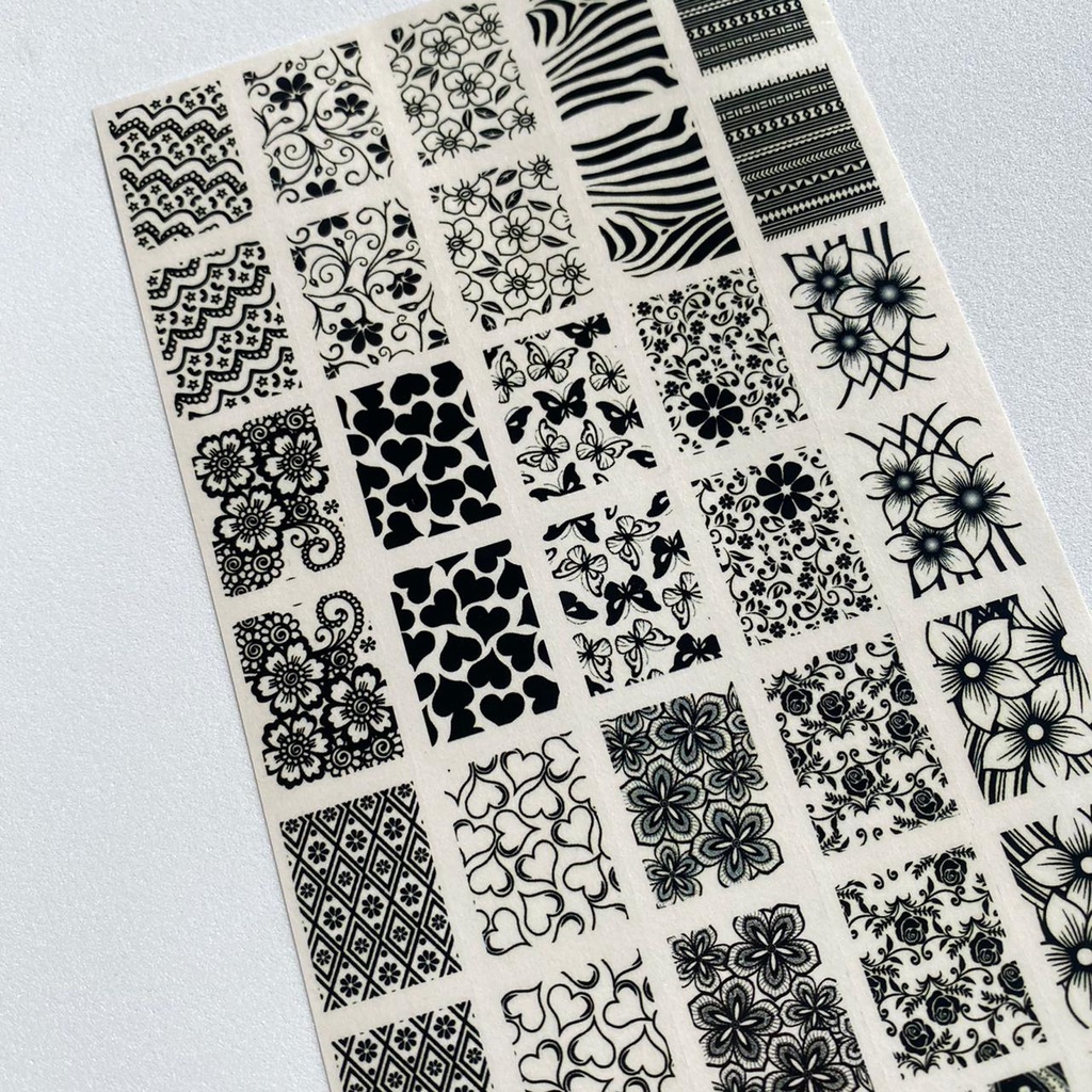 Big Cartela De Peliculas Para Unhas-black Bk 01 em Oferta na Shopee