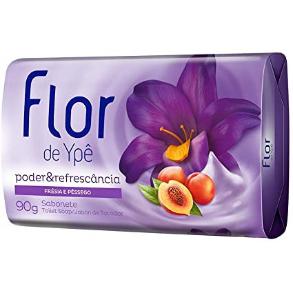 4 unidades Sabonete em Barra Suave Flor de Poder, Ypê, Roxo, 90 g