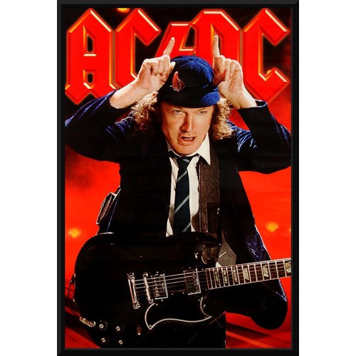 Poster Com Moldura Acdc Angus Young Rock Quadro | Shopee Brasil