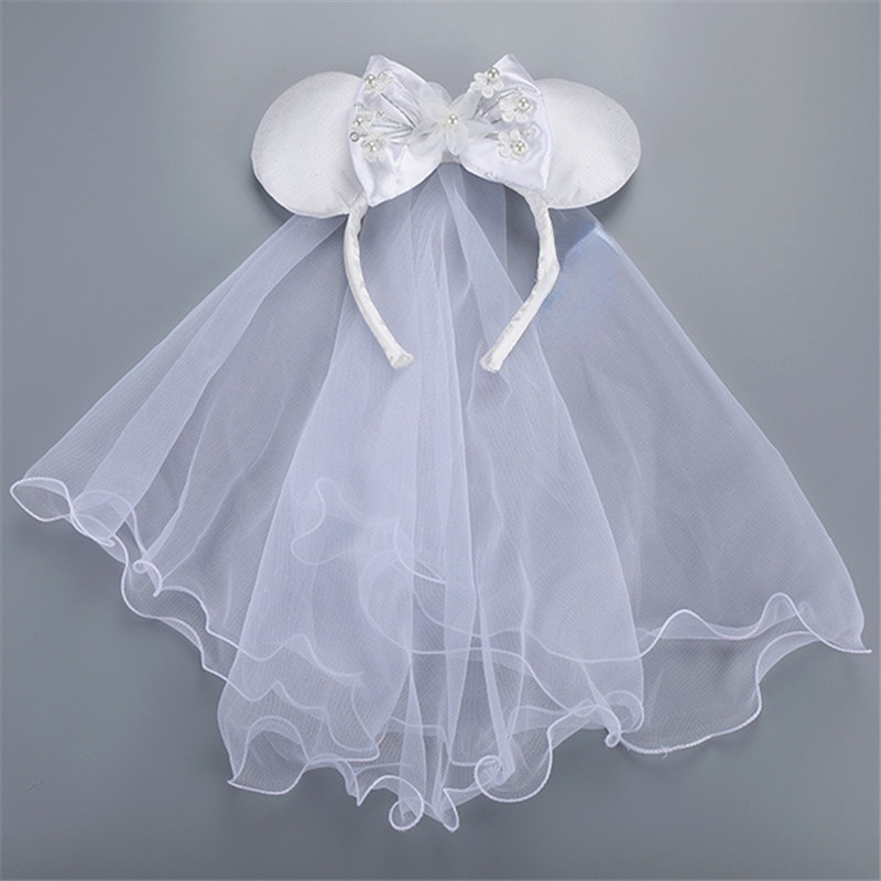 Princess Veil Ears Headband Hair Hoop Wedding Style Headdress