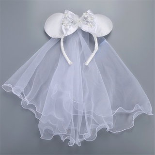 Princess Veil Ears Headband Hair Hoop Wedding Style Headdress