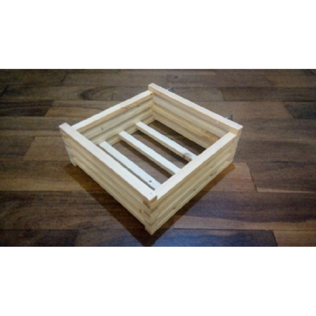 Kit 03 Cachepôs de Madeira de 30x30 cm