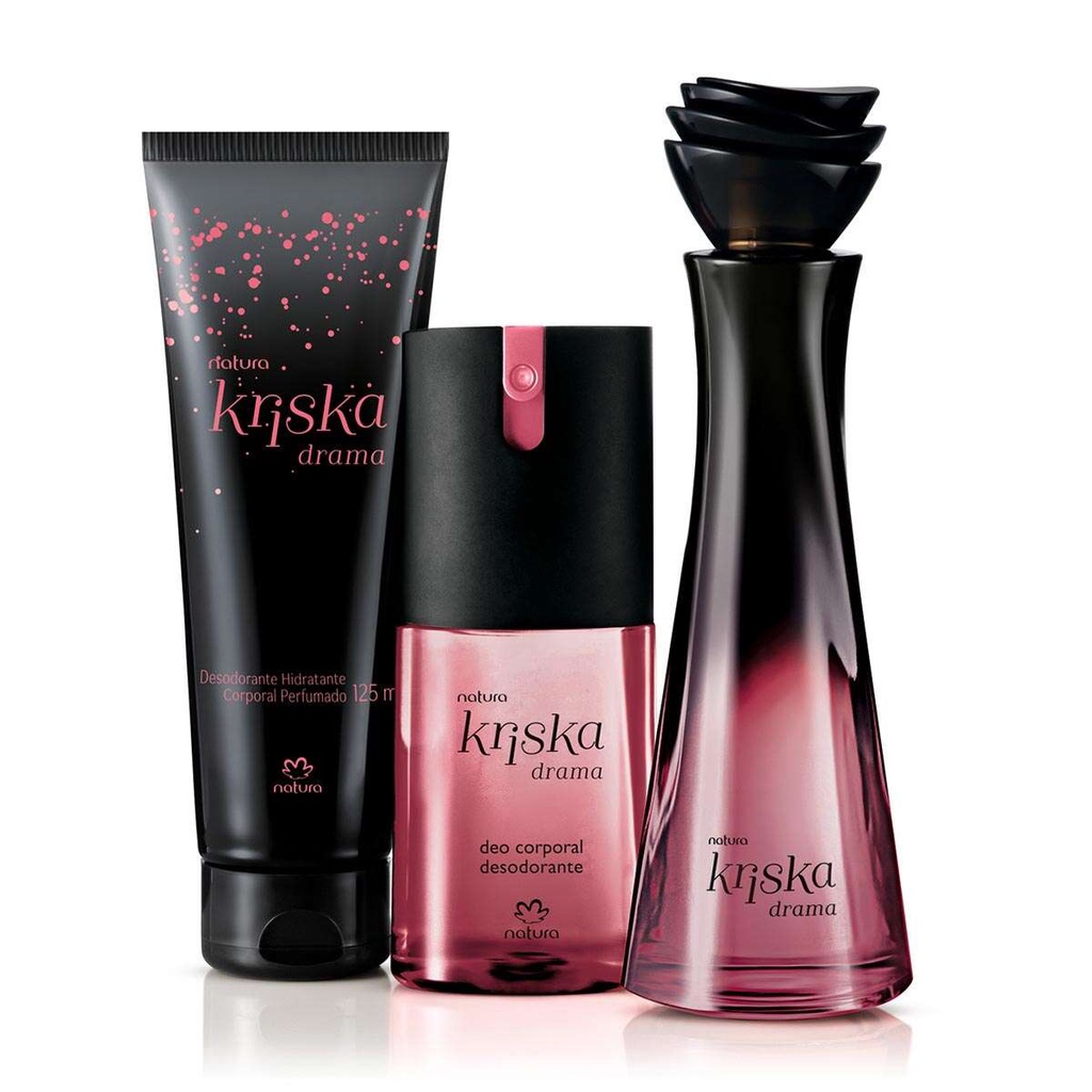 Presente Natura Kriska Drama dia das mães perfume + desodorante +  hidratante | Shopee Brasil