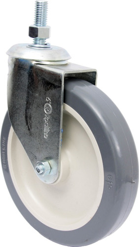 Rodizio Girat. Espiga Roscada 6pol. R612 Bp Pvc Anti Risco 85kg Por Roda
