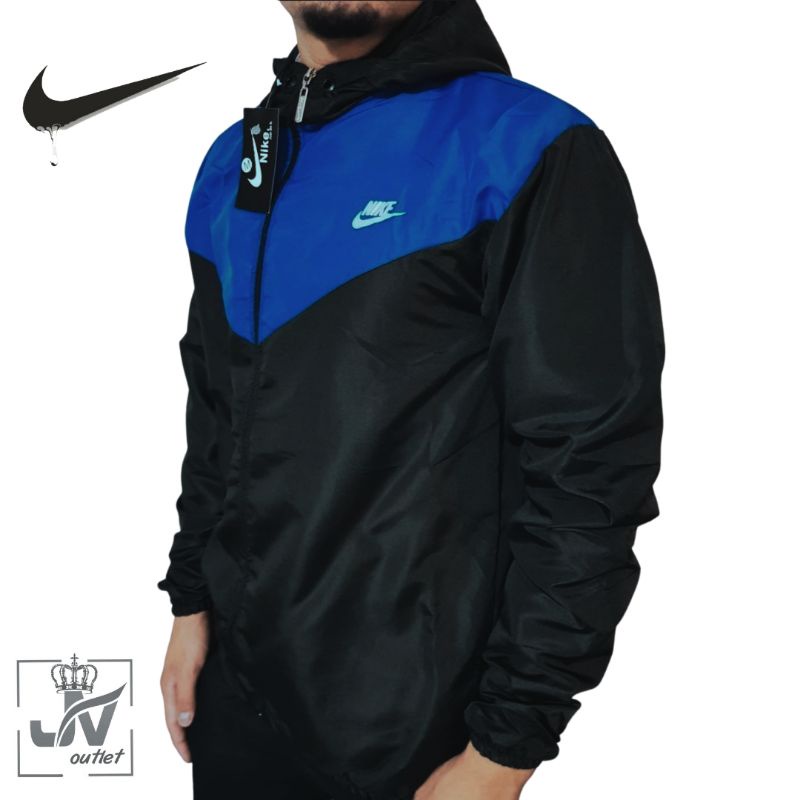 Corta vento nike preto e sale azul