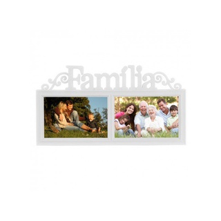 Porta Retrato Duplo Família 10x15cm Branco